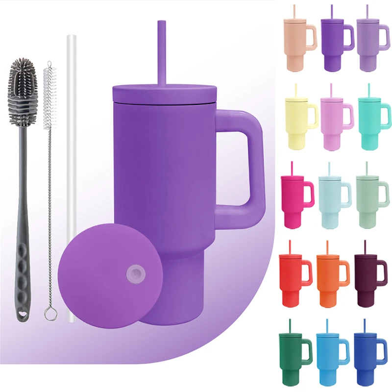 30 Oz 40 Oz Double Wall Mug With Lid And Handle