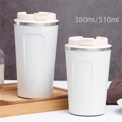 Tassa de cafè aïllada portàtil amb tapa