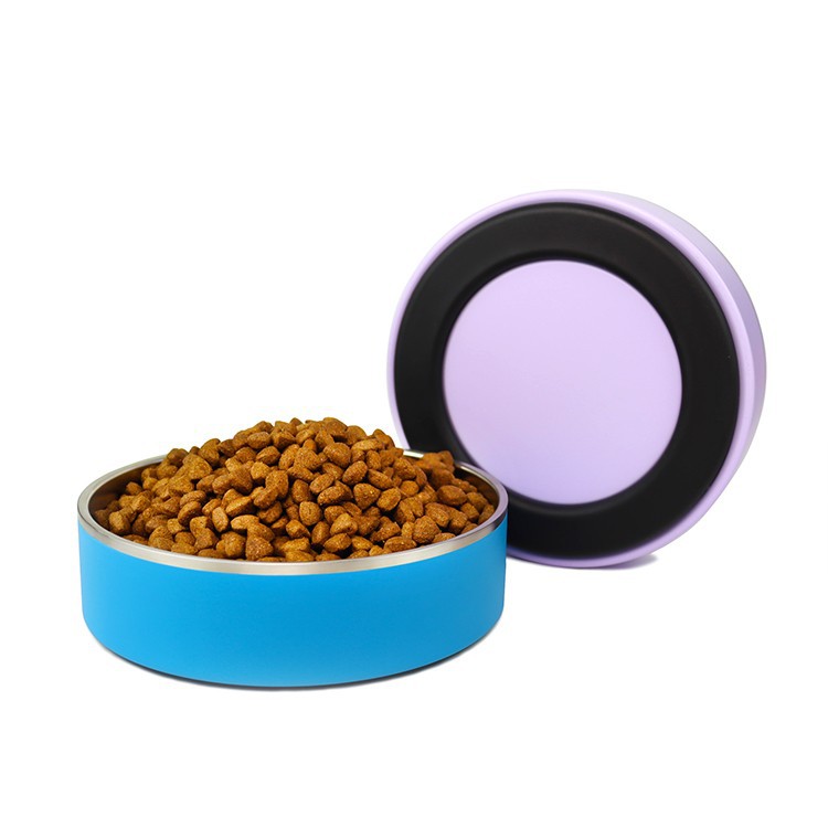 Bol d'aigua d'acer inoxidable amb fons tranquil sense lliscament